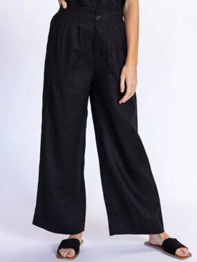 Nati Boutique Sydney Black Linen Pant | 100% Linen | Size Small